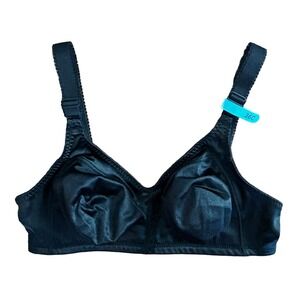 Bali Classic Support Cool Comfort Wirefree BLACK Bra 3820 sz 36C NWOT